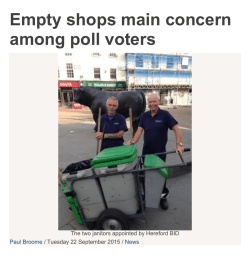 Empty shops main concern among poll voters