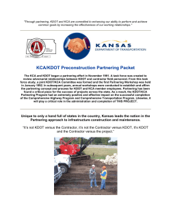 The Partnering Packet - Kansas Department of Transportation