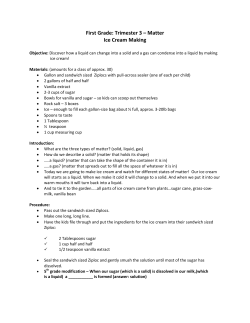 1st Tri 3 Matter-Ice Cream Lesson Plan