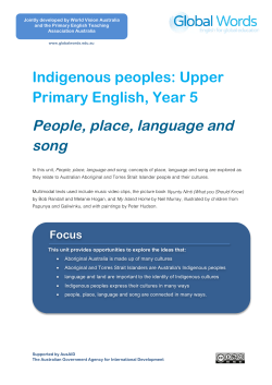 People, place, language and song