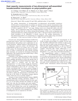 Heat capacity measurements of two-dimensional