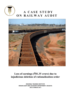 A CASE STUDY ON RAILWAY AUDIT