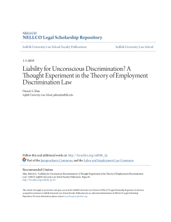 Liability for Unconscious Discrimination? A Thought Experiment in