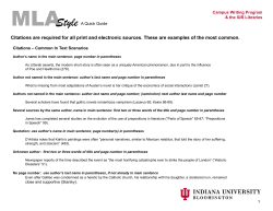 Citations are required for all print and electronic sources. These are