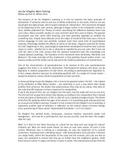 Jan De Vliegher Went Fishing Written by Prof. Dr. Willem Elias The