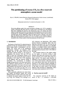 The partitioning of excess CO2 in a five-reservoir atmosphere