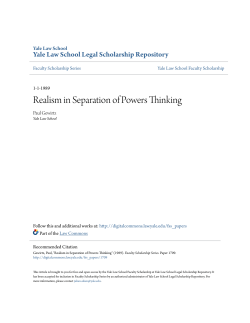 Realism in Separation of Powers Thinking