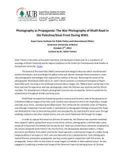Photography as Propaganda: The War Photography of Khalil Raad