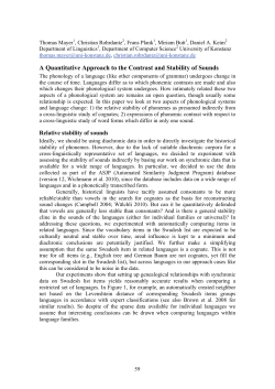 A Quantitative Approach to the Contrast and Stability of Sounds