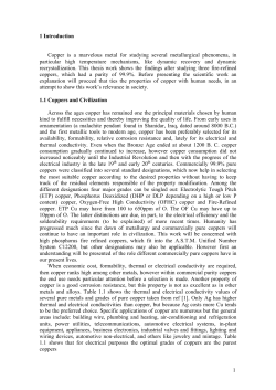 1 Introduction Copper is a marvelous metal for studying several