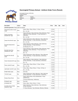 Order Form - Kenninghall Community Primary School