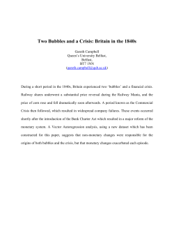 Two Bubbles and a Crisis: Britain in the 1840s