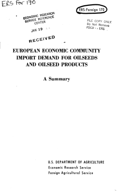 european economic community import demand for oilseeds and