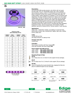 SS3 RGB SOFT STRIP 2.6W 24VDC hIGh ouTPuT