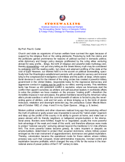 Stonewalling 1 - Paul S. Cutter