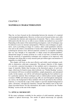 chapter 7 materials characterization