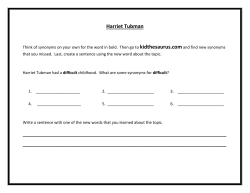 Harriet Tubman - Kid Thesaurus