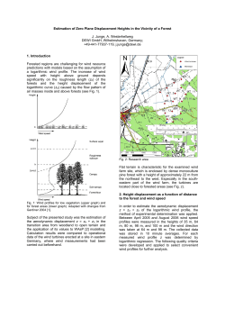 Estimation of Zero Plane Displacement Heights in the Vicinity of a