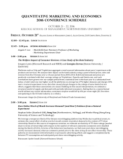 2016 Program - The University of Chicago Booth School of Business