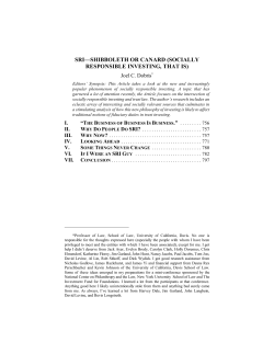 sri—shibboleth or canard (socially responsible investing, that is)