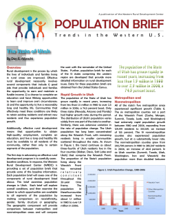 Population Brief: The State of Utah