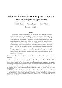 Behavioral biases in number processing: The case of