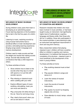 Music and Development Fact Sheet
