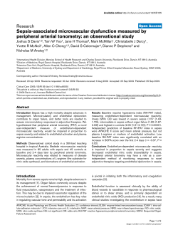 Sepsis-associated microvascular dysfunction measured by peripheral