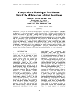 Computational Modeling of Pool Games