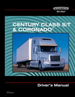 Century Class and Coronado Drivers manual