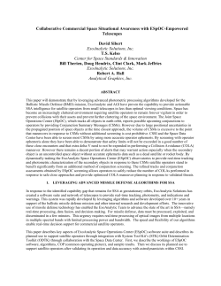 Collaborative Commercial Space Situational Awareness