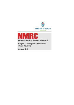 Panel Review - National Medical Research Council