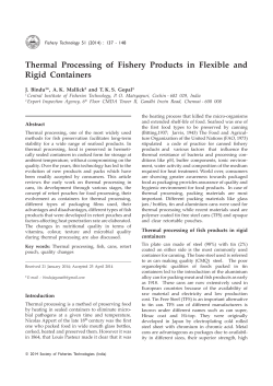 Thermal Processing of Fishery Products in Flexible and Rigid
