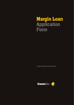 Margin Loan Application Form
