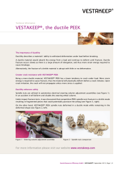 Technical Information - VESTAKEEP&reg;, the ductile PEEK