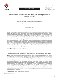 Performance analysis of a two stage pad cooling