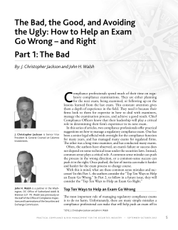 The Bad, the Good, and Avoiding the Ugly: How to Help an Exam Go