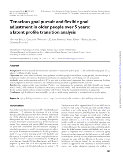 Tenacious goal pursuit and flexible goal