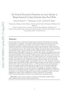 Six General Ecosystem Properties are more Intense in