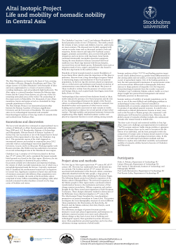 Altai Isotopic Project Life and mobility of nomadic nobility in Central
