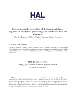 Newborn rabbit perception of 6-odorant mixtures depends on