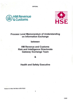 Process Level Memorandum of Understanding on Information