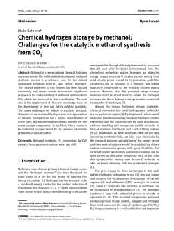 Chemical hydrogen storage by methanol: Challenges