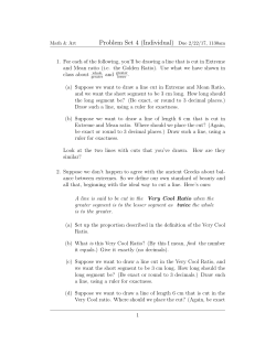 PS 4: The Golden Ratio