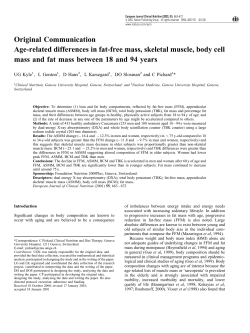 Original Communication Age-related differences in fat-free