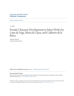 Female Character Development in Select Works by Lope de Vega