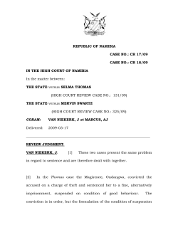 the state versus selma thomas and mervin swartz