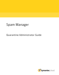 Spam Manager: Quarantine Administrator Guide