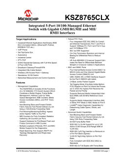 Integrated 5-Port 10/100-Managed Ethernet Switch with Gigabit GMII