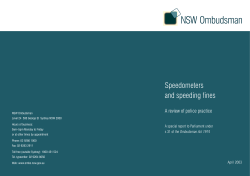 Speedometers and speeding fines